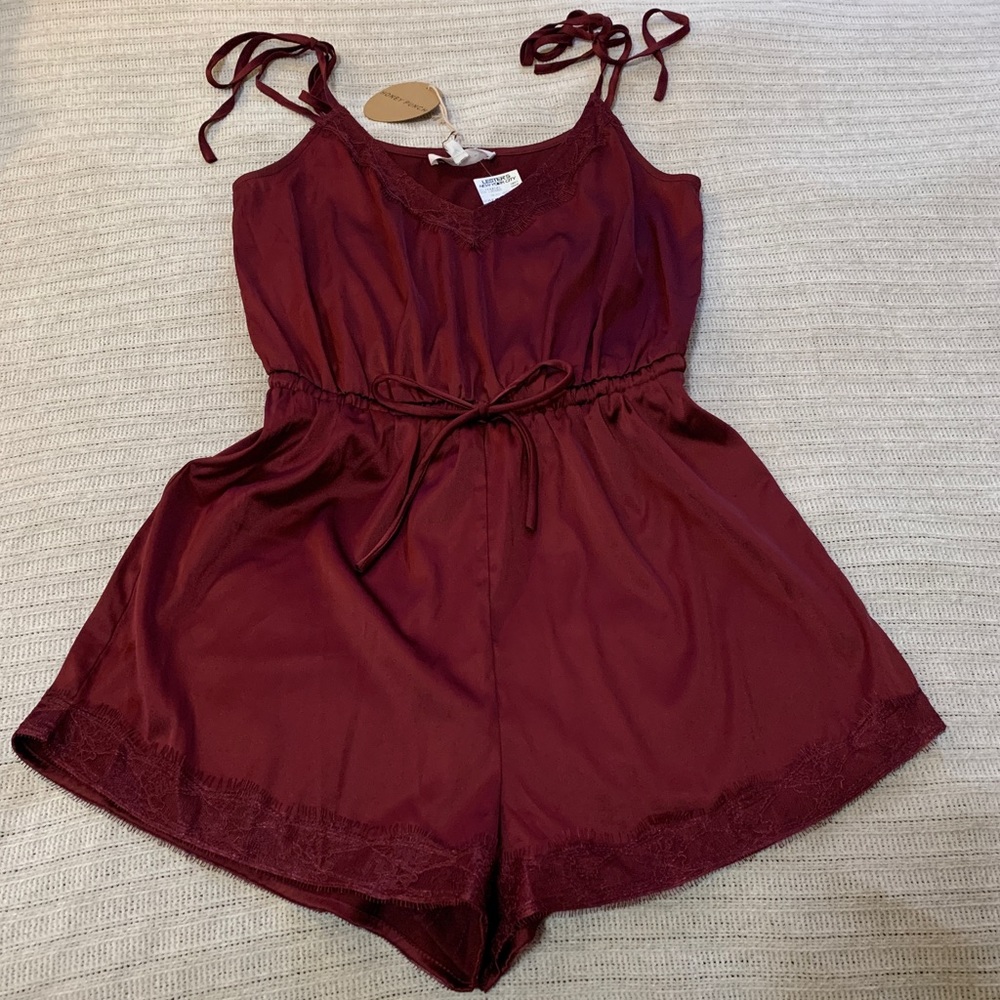 NWT Burgundy Romper